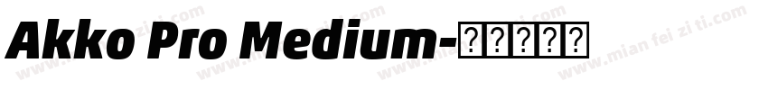 Akko Pro Medium字体转换